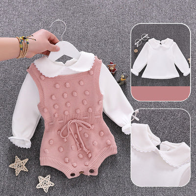 Pure Cotton Baby Girl Romper Set