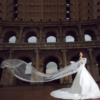 White Lace Bridal Veil