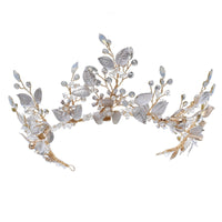 Handmade Pearl Bridal Crown and Earrings — image 2