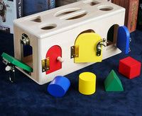 Wooden Shape Lock Learning Box
