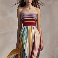 Backless Striped Tube Maxi Dress — image 2