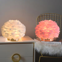 Feather Bedside Table Lamp