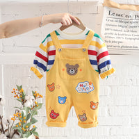 Boys Plaid Shirt and Overall Set — image 3