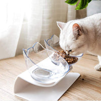 Tilted Transparent Cat Feeder Bowl — image 2