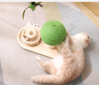 Solid Wood Cat Scratching Post Toy — image 2