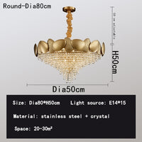 Stainless Steel Crystal Chandelier — image 7