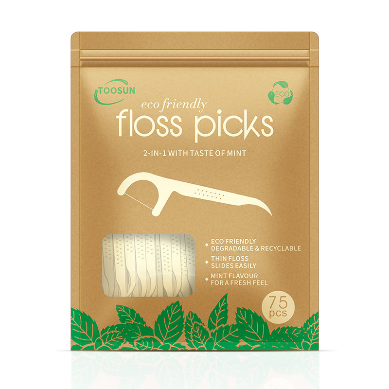 Degradable Mint Dental Floss Picks — image 5