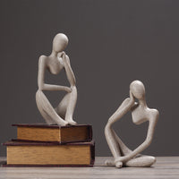 Abstract Resin Thinker Statue — image 2