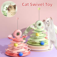 Four-Level Interactive Cat Ball Track Toy