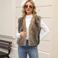 Sleeveless Faux Fur Vest — image 2