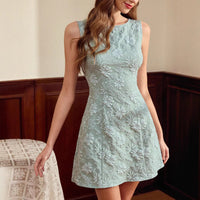 Floral Jacquard Sleeveless Midi Dress — image 5