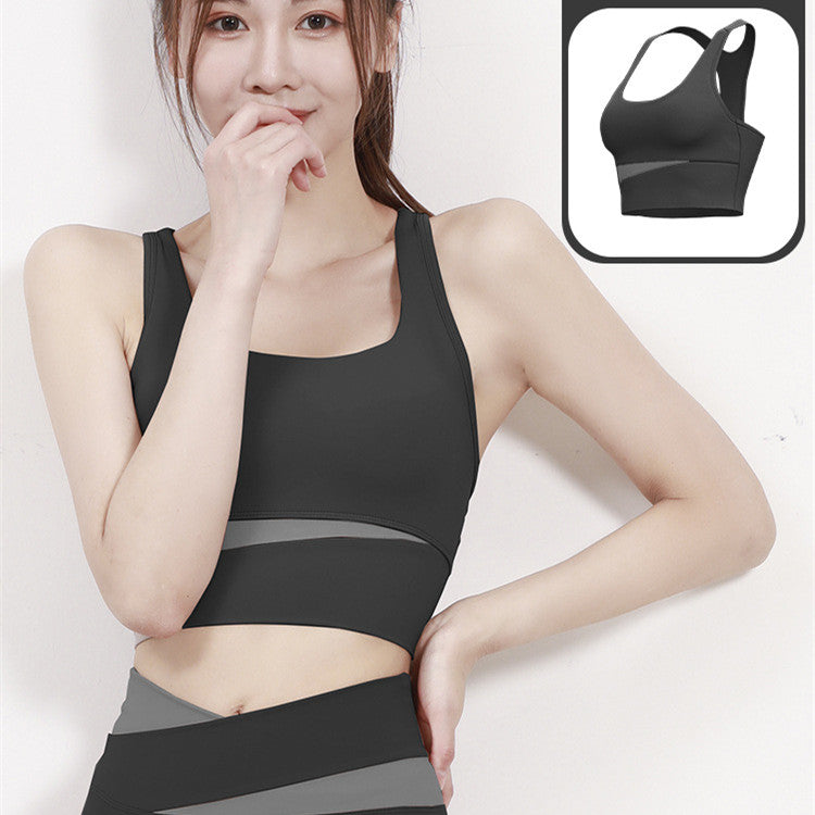 Patchwork Sports Bra and Leggings Set — image 5