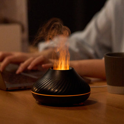 130ml LED RGB Flame Aroma Diffuser
