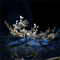 Handmade Pearl Bridal Crown and Earrings — image 5
