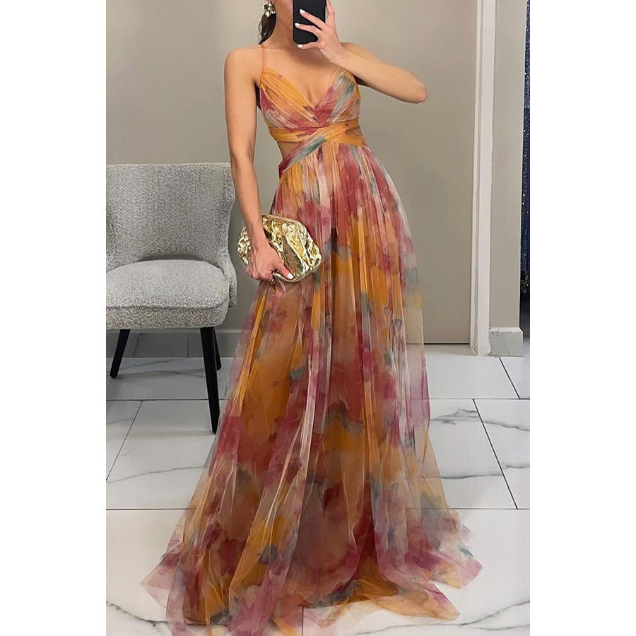 Mesh Print Slip Dress — image 3