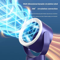 Rechargeable Adjustable Desk Fan with Light — image 3