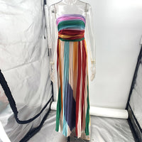 Backless Striped Tube Maxi Dress — image 4