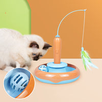 2-in-1 Feather Cat Turntable Toy — image 2