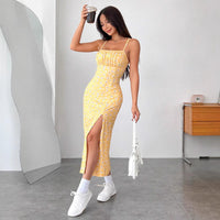 Leopard Print Sheath Long Dress