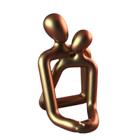 Modern Loving Couple Resin Statue — image 7