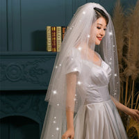 Minimalist White Bridal Veil — image 4