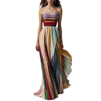Backless Striped Tube Maxi Dress — image 5