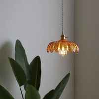 Brass Glass Dining Room Chandelier — image 3