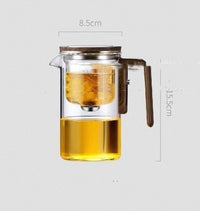 Magnetic Glass Tea Pot with Wood Handle — image 8
