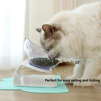 Tilted Transparent Cat Feeder Bowl — image 3