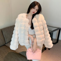 Short Mink Velvet Faux Fur Coat — image 4