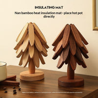 Walnut Wood Tree Trivet Set — image 2