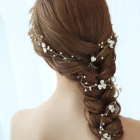 Handmade Pearl Bridal Hair Braid