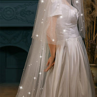 Minimalist White Bridal Veil — image 3