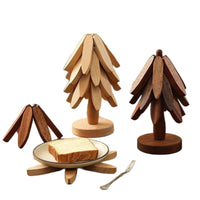 Walnut Wood Tree Trivet Set — image 6