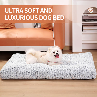 Thick Rose Velvet Dog Bed