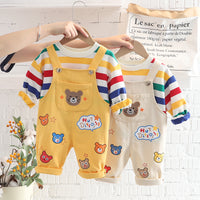 Boys Plaid Shirt and Overall Set — image 2