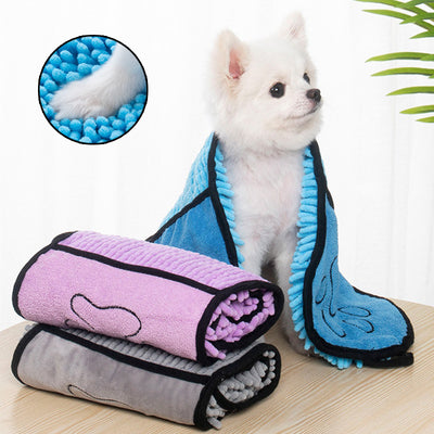 Chenille Pet Bath Towel