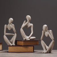 Abstract Resin Thinker Statue