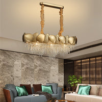Stainless Steel Crystal Chandelier — image 3