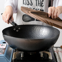 Handmade Iron Wok with Optional Lid