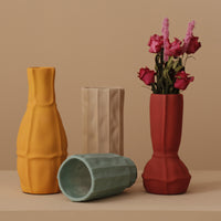 Morandi Glazed Geometric Vase — image 2