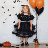 Girls Halloween Puff Sleeve Dress