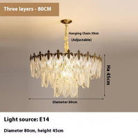Layered Glass Living Room Chandelier — image 8