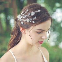 Silver Rhinestone Bridal Side Hair Clip