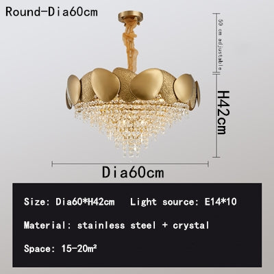 Stainless Steel Crystal Chandelier — image 6
