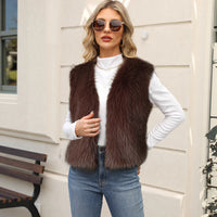 Sleeveless Faux Fur Vest — image 5