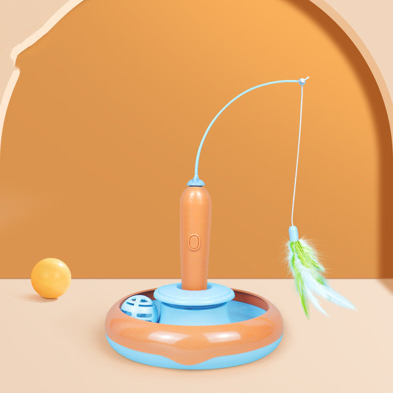 2-in-1 Feather Cat Turntable Toy — image 3
