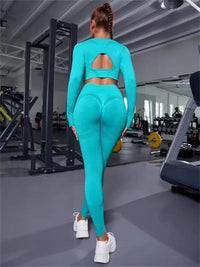 Women’s Hollow Long-Sleeve Fitness Set — image 5