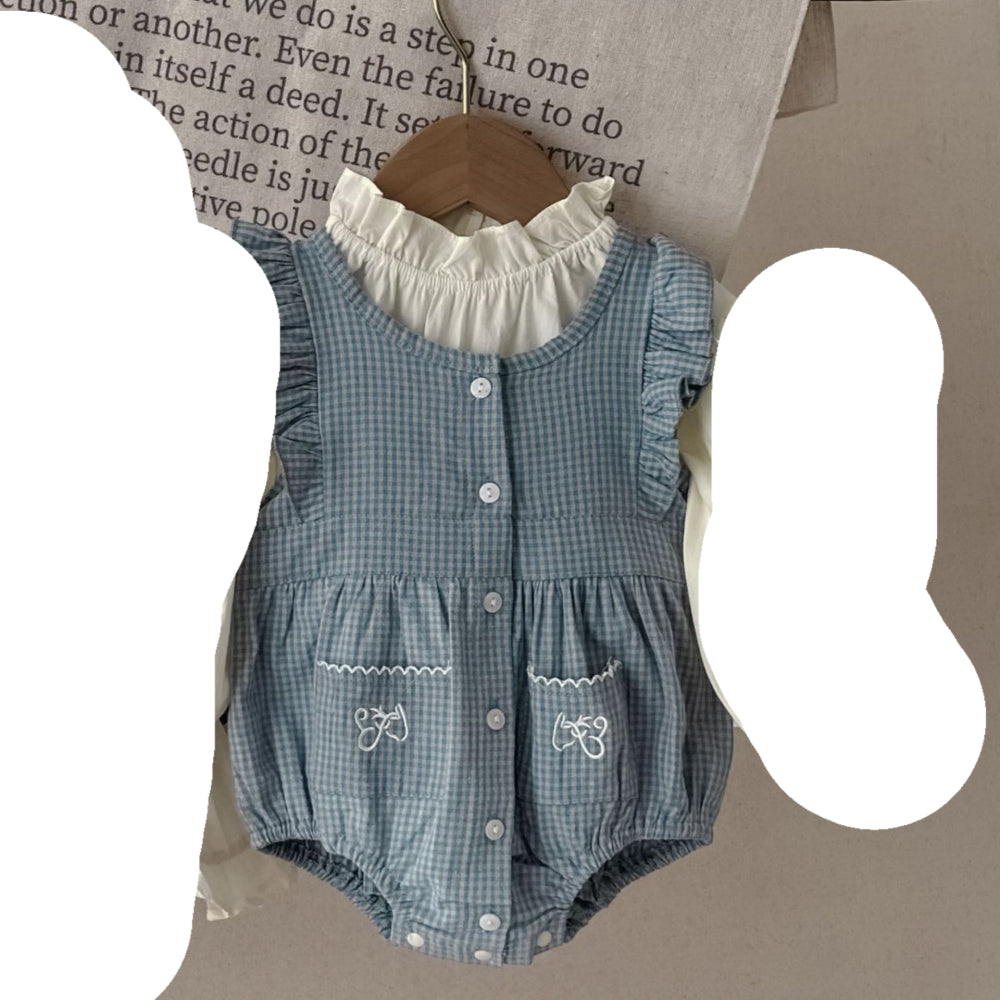 Plaid Baby Girl Romper and Skirt Set — image 11